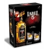Whisky Label 5 - komplet 700 ml + 2 szklanki